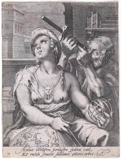 Astronomy by Cornelis Jacobsz Drebbel, c. 1597 — digital art print download