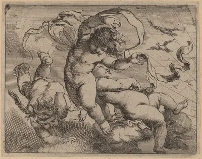 Three Flying Putti by Cornelis Schut — digital art print download