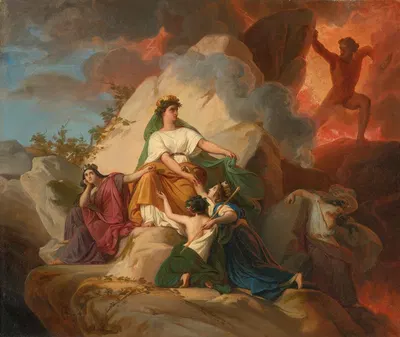 Cybele Opposing Vesuvius To Protect The Cities Of Stabia, Herculaneum, Pompeii And Resina by Франсуа-Эдуар Пико — digital…