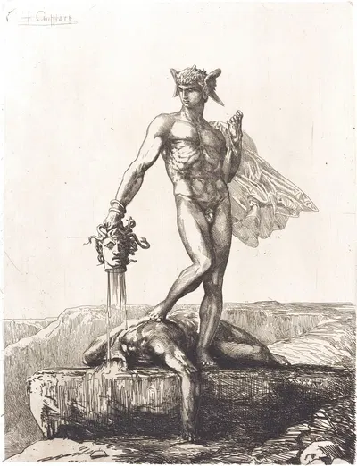Perseus by Франсуа-Николя Шиффлар, 1865 — digital art print download