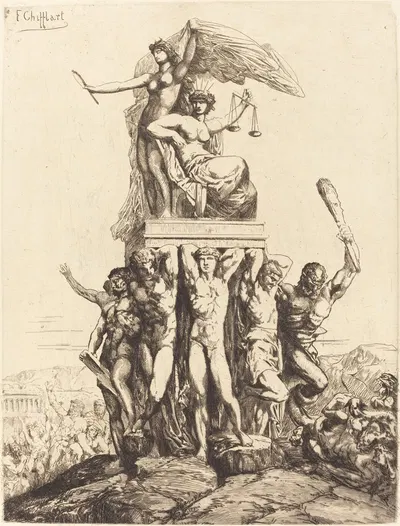 The Triumph of Justice and Truth by Франсуа-Николя Шиффлар, 1865 — digital art print download