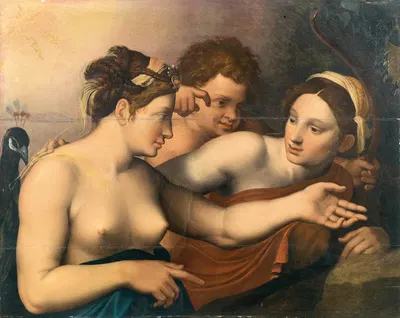 Juno, Cupid and Venus by Итало-Фламандская школа — digital art print download