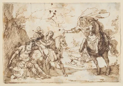 Scene from Tasso’s Gerusalemme Liberata by Франческо Аллегрини — digital art print download