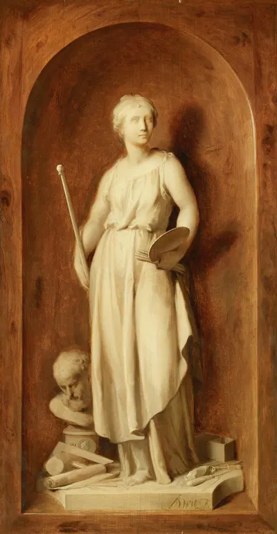 Pictura, allegory of painting by Якоб де Вит, 1752 — digital art print download