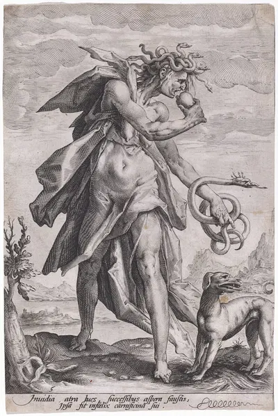 Envy by Jacob Matham, c. 1587 — digital art print download