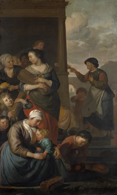 Allegory of food distribution to the poor by Якоб Ван Лоо, 1657 — digital art print download