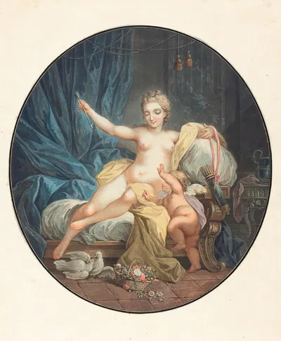 Venus desarmant l'amour by Жан Франсуа Жанине — digital art print download