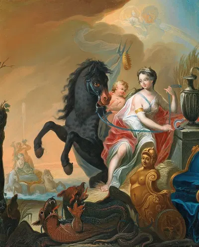 Hercules saving Hesione by Josef Adam Ritter von Mölck, 1741 — digital art print download