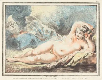 Jupiter and Danaë by Луи-Марин Бонне, 1774 — digital art print download