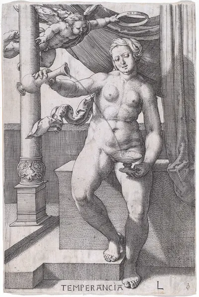Temperancia (Temperance) by Лукас Ван Лейден, 1530 — digital art print download