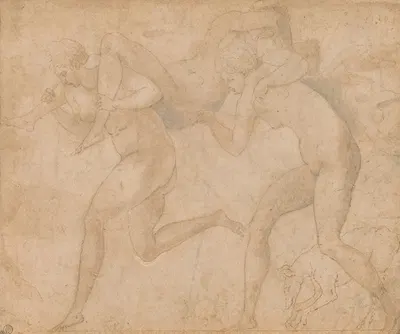 Two Nymphs Carrying a Third by Франческо Приматиччо — digital art print download