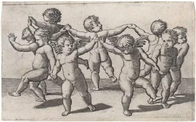 Dance of Cupids by Marcantonio Raimondi — digital art print download
