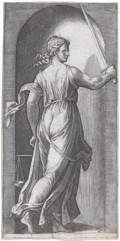 Justice by Marcantonio Raimondi — digital art print download