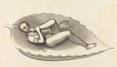 Vishnu, Creating Agent of Brahma, Attitude, the Emblem of Eternity by Maria Denman, 1829 — digital art print download