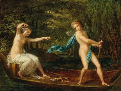 Cupid and Psyche by Philipp Friedrich Von Hetsch — digital art print download