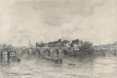 The Isle, Paris (Pont Neuf) by Frank Myers Boggs, 1898 — digital art print download