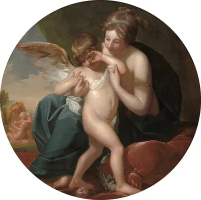 Cupid,Stung by a Bee, Is Cherished by his Mother by Benjamin West, 1774 — digital art print download