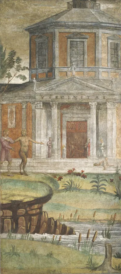 Cephalus and Pan at the Temple of Diana by Бернардино Луни — digital art print download