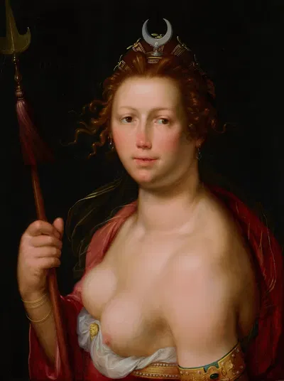Diana as Goddess of the Hunt by Корнелис Корнелисз ван Харлем, 1607 — digital art print download