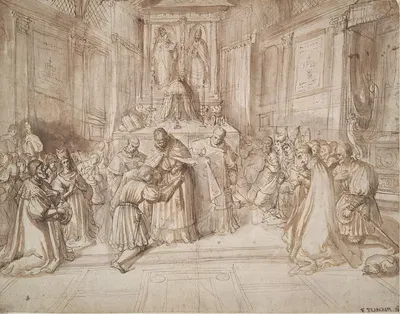Knighting of a Young Man by Франс Франкен Младший — digital art print download