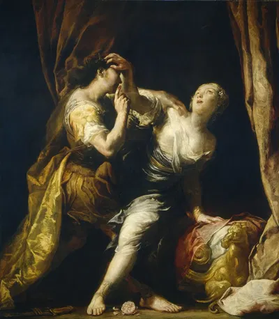Tarquin and Lucretia by Джузеппе Мария Крепси — digital art print download