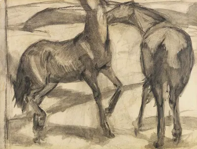Zwei Pferde by Франц Марк, 1910 — digital art print download