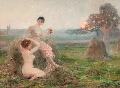 L’heure enchantée – The enchanted hour by Henri-Eugène Delacroix, 1891 — digital art print download