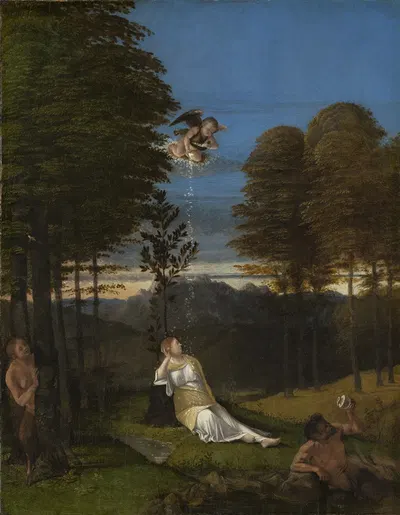 Allegory of Chastity by Лоренцо Лотто, c. 1505 — digital art print download