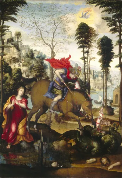 Saint George and the Dragon by Sodoma — digital art print download