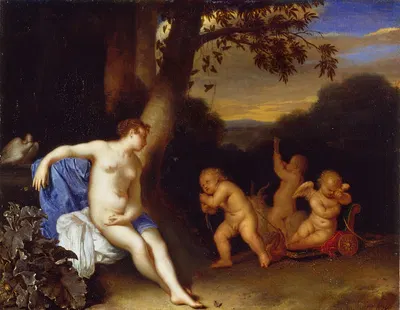 Venus and Cupid by Frans van Mieris the Elder, 1665 — digital art print download