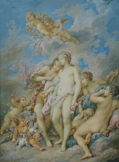 Love offering the Apple to Venus (after Boucher) by Jacques Charlier — digital art print download