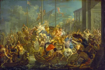 The Abduction of Helen by Иоганн Георг Платцер — digital art print download