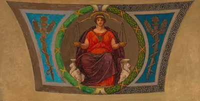 Sketch for Mosaic, Wisconsin State Capital, 'Justice' by Кеньон Кокс — digital art print download