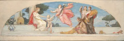 Study for mural, Union Trust Company Building, 'The Sources of Wealth' by Кеньон Кокс — digital art print download