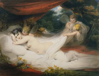 Nymph and Cupids by Richard Westall — digital art print download
