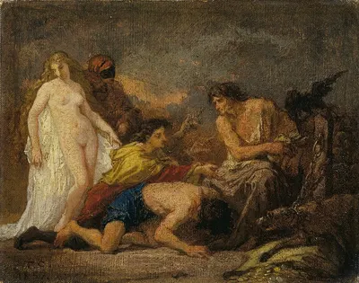 Timon of Athens by Томас Кутюр, 1857 — digital art print download