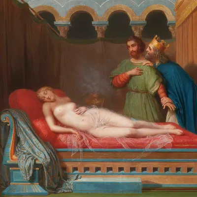 La Femme Du Roi Candaule by Charles-Victoire-Frederic Moench, 1846 — digital art print download