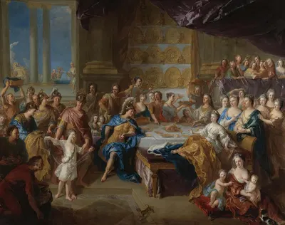 The Feast Of Dido And Aeneas; An Allegorical Portrait Of The Family Of The Duc And Duchesse Du Maine by Жан-Франсуа де Труа…