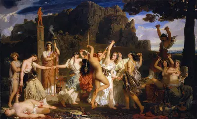The Dance of the Bacchantes by Шарль Глейр, 1849 — digital art print download