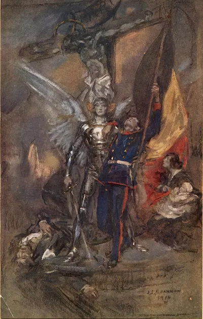St. Michael of Belgium by Джеймс Джебуза Шеннон, 1914 — digital art print download