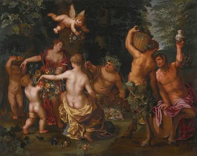 The Feast Of Bacchus by Ян Брейгель младший — digital art print download