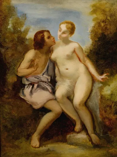 Vénus Et Adonis by Нарцисс-Виржиль Диаз де Ла Пенья — digital art print download
