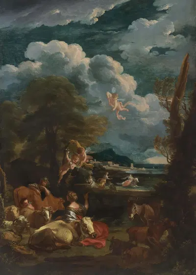 Landscape With The Rape Of Europa by Питер Мулиер младший — digital art print download