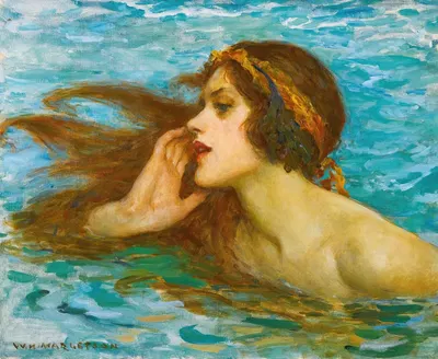 A Little Sea Maiden by Уильям Генри Маргетсон — digital art print download