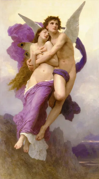 The abduction of Psyche by Уильям Бугеро, 1895 — digital art print download