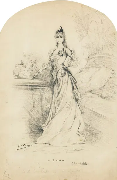 Sarah Bernhardt in l'Etrangère by Жорж Жюль Виктор Клерен, 1879 — digital art print download