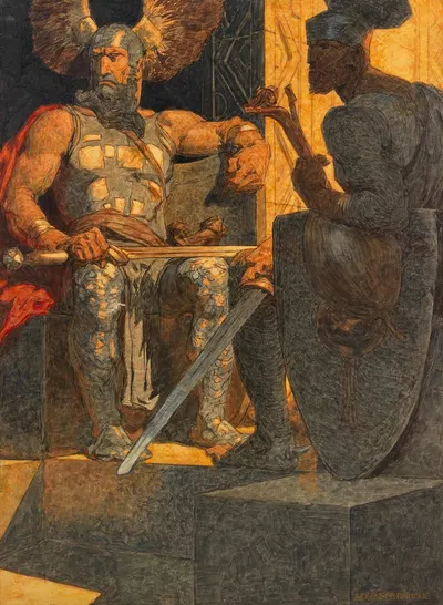 Der grimmige Hagen by Alexander Rothaug — digital art print download