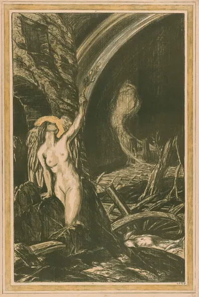 The Re-birth of the arts (gesigneerd) by Чарльз Хаслвуд Шеннон, 1875 — digital art print download