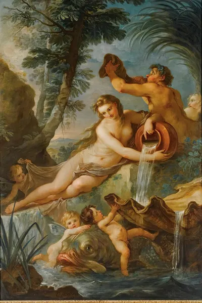 La Source by Charles-Joseph Natoire, 1736 — digital art print download