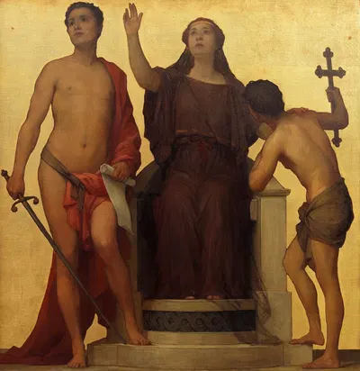 Gerechtigkeit, Milde, Frömmigkeit by Эдуард Лебедзки, 1900 — digital art print download